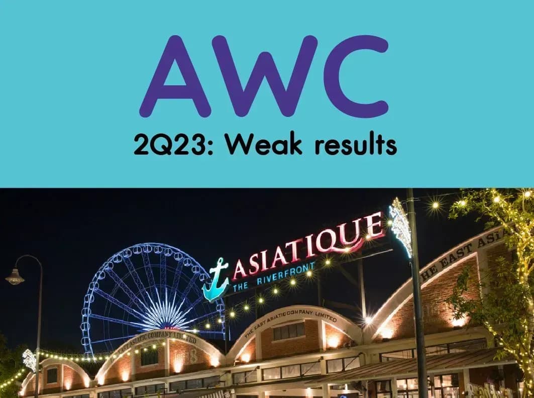 AWC – 2Q66: ผลประกอบการอ่อนแอ – NEUTRAL (ราคาเป้าหมาย 5.40 บาท