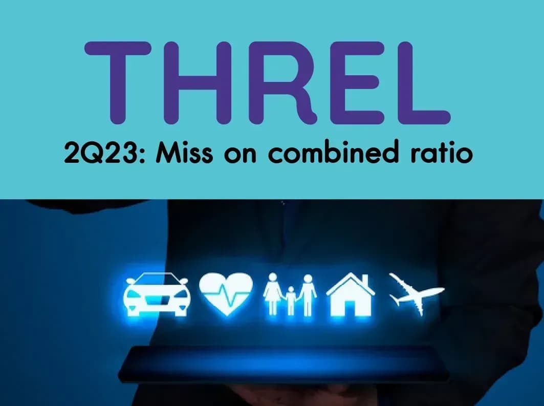 THREL – 2Q23: Miss on combined ratio