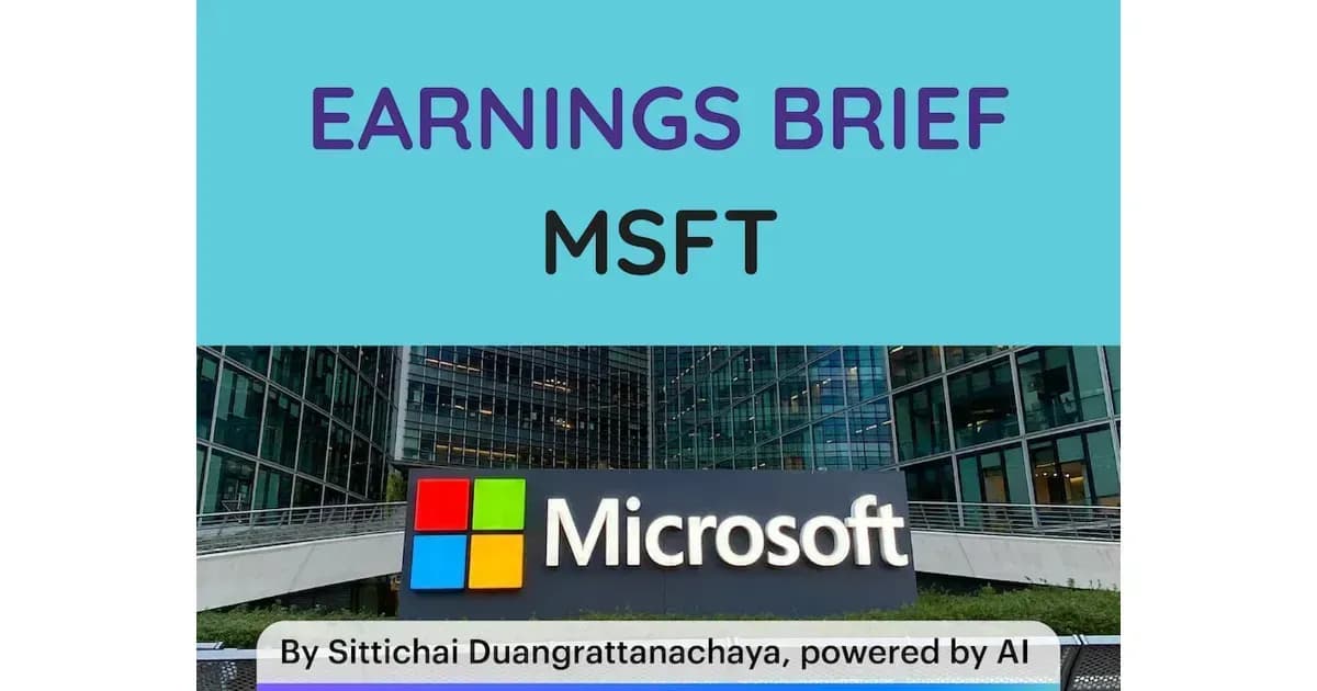 Earnings Brief - Microsoft