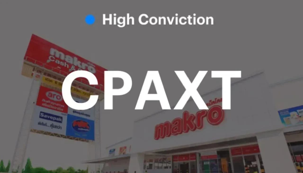 High Conviction : CPAXT - กำไร 2H67 และปี 2568 จะเติบโตเด่นกว่ากลุ่มพาณิชย์ (ราคาเป้าหมาย 40 บาท)