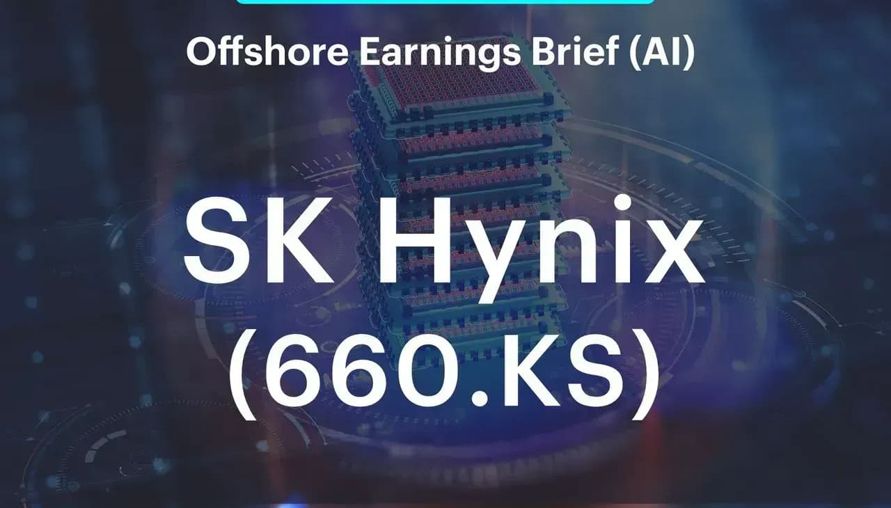 Earnings Brief - SK Hynix (660.KS) งบไตรมาส 4 ดีกว่าที่คาดและสูงสุดเป็นประวัติการณ์ ตอบรับความต้องการ AI Memory ที่พุ่งสูง