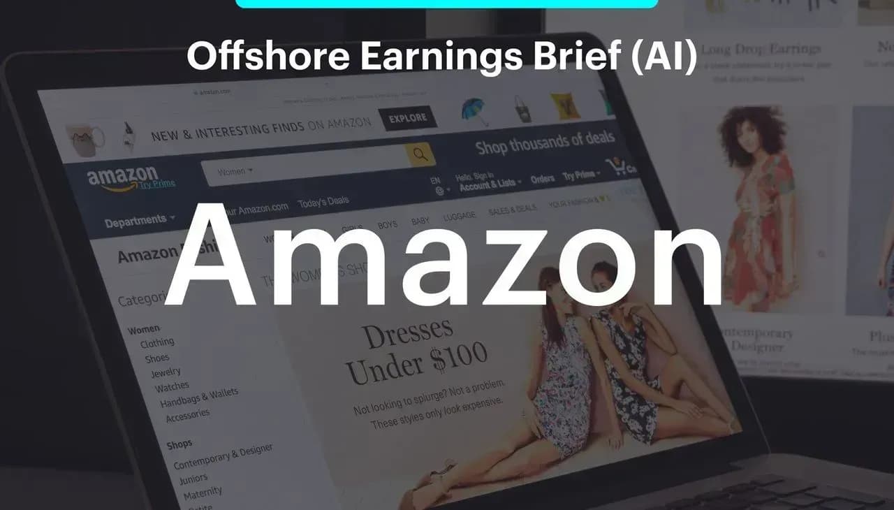 Earnings Brief - Amazon (AMZN) เผยงบดีกว่าคาด แต่หุ้นลงหลังธุรกิจคลาวด์และคาดการณ์งบ 1Q25 เติบโตต่ำกว่าคาด