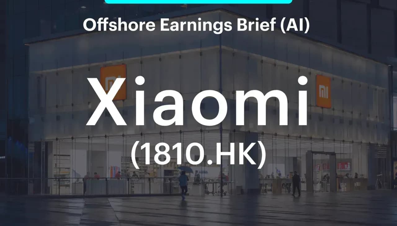 Earnings Brief - Xiaomi (1810.HK) ทุบสถิติรายได้โต 49% ใน 4Q24 เร่งเป้าผลิตรถยนต์ไฟฟ้าเป็น 350,000 คันในปี 2025