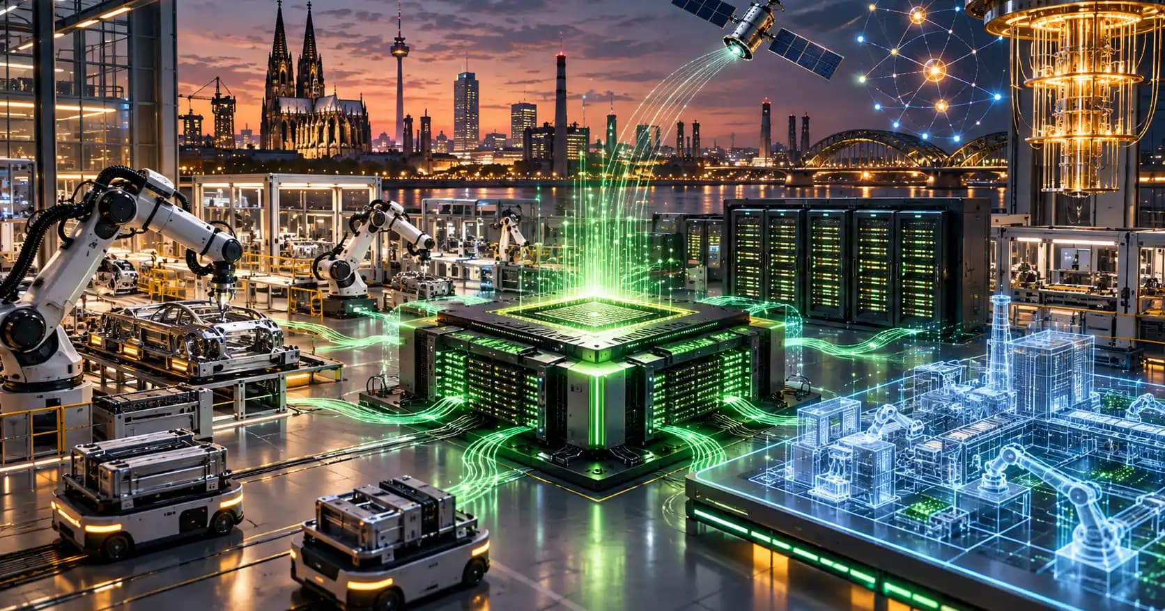 Nvidia รุก AI อุตสาหกรรมเยอรมนี หนุนหุ่นยนต์–Siemens–Quantum